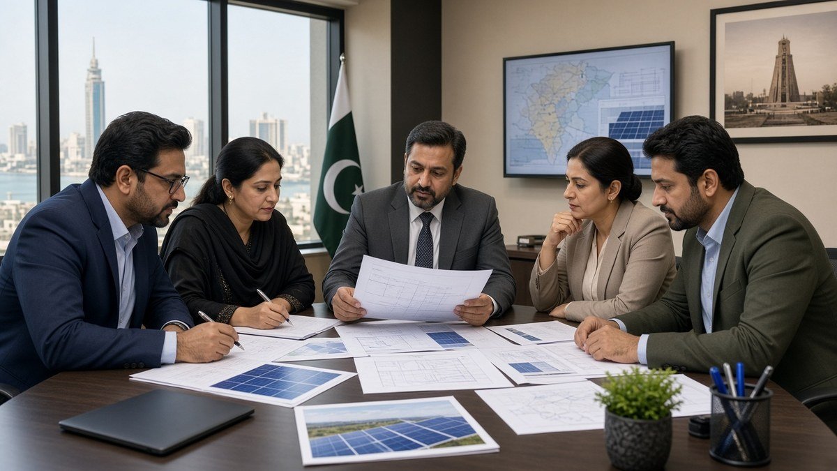 Commercial team planning carbon credit offtake
